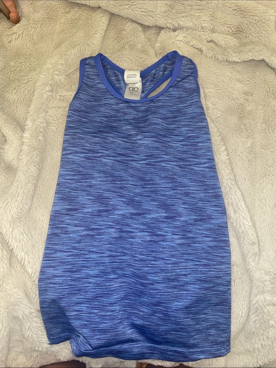 Other - Blue Space-Dye Racerback Tank Top
